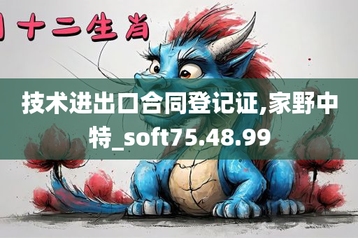 技术进出口合同登记证,家野中特_soft75.48.99