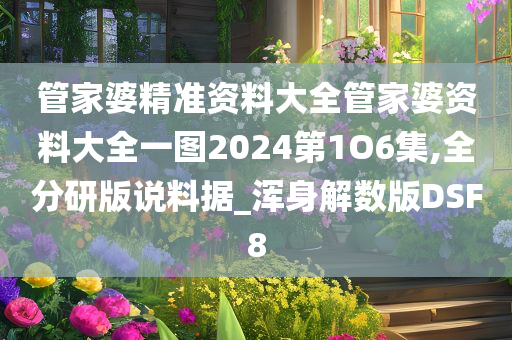 管家婆精准资料大全管家婆资料大全一图2024第1O6集,全分研版说料据_浑身解数版DSF8