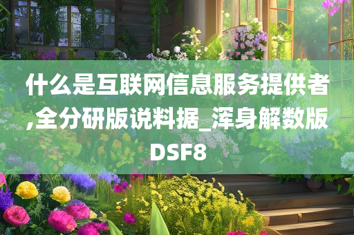 什么是互联网信息服务提供者,全分研版说料据_浑身解数版DSF8