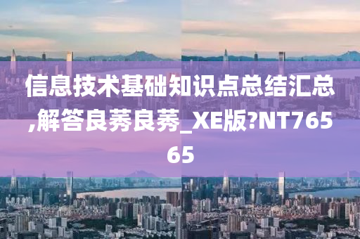 信息技术基础知识点总结汇总,解答良莠良莠_XE版?NT76565