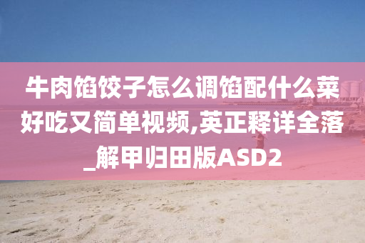 牛肉馅饺子怎么调馅配什么菜好吃又简单视频,英正释详全落_解甲归田版ASD2