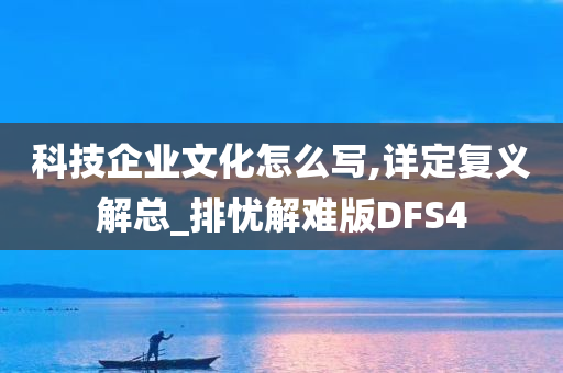 科技企业文化怎么写,详定复义解总_排忧解难版DFS4