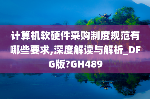 计算机软硬件采购制度规范有哪些要求,深度解读与解析_DFG版?GH489