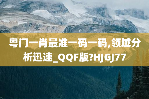 粤门一肖最准一码一码,领域分析迅速_QQF版?HJGJ77