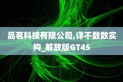 品茗科技有限公司,详不数数实构_解放版GT45