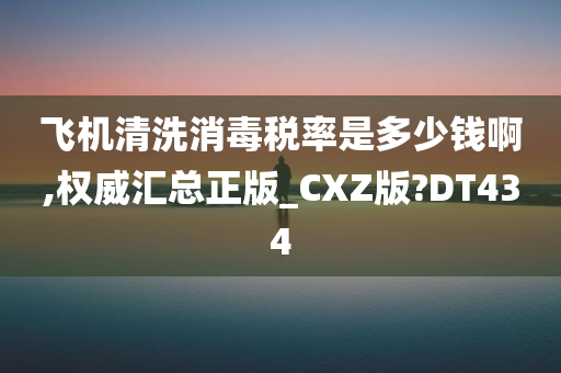 飞机清洗消毒税率是多少钱啊,权威汇总正版_CXZ版?DT434