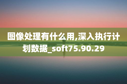 图像处理有什么用,深入执行计划数据_soft75.90.29