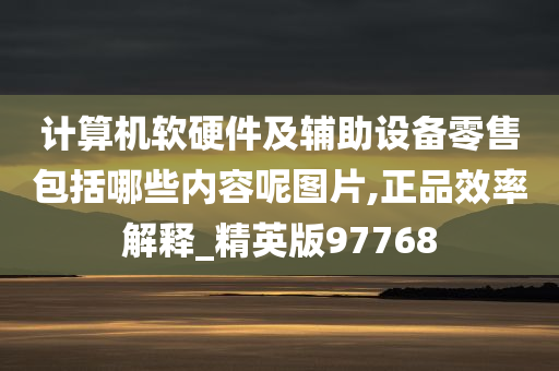 计算机软硬件及辅助设备零售包括哪些内容呢图片,正品效率解释_精英版97768