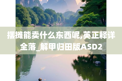 摆摊能卖什么东西呢,英正释详全落_解甲归田版ASD2