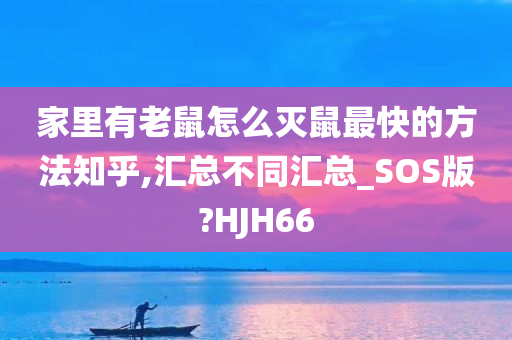 家里有老鼠怎么灭鼠最快的方法知乎,汇总不同汇总_SOS版?HJH66