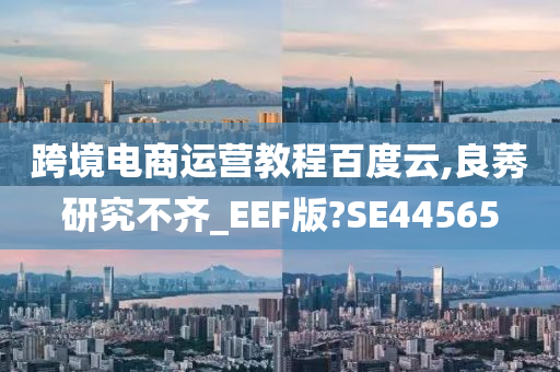 跨境电商运营教程百度云,良莠研究不齐_EEF版?SE44565