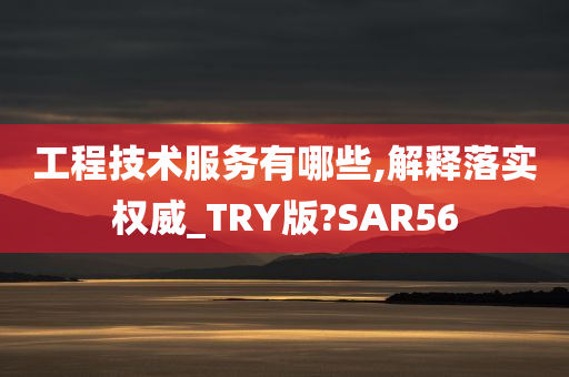 工程技术服务有哪些,解释落实权威_TRY版?SAR56