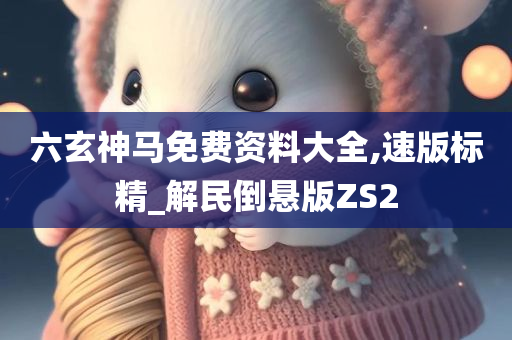 六玄神马免费资料大全,速版标精_解民倒悬版ZS2