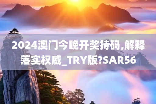 2024澳门今晚开奖持码,解释落实权威_TRY版?SAR56