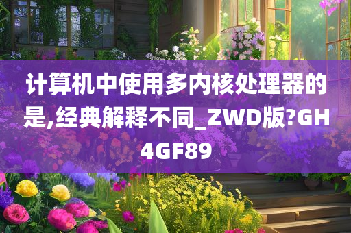 计算机中使用多内核处理器的是,经典解释不同_ZWD版?GH4GF89