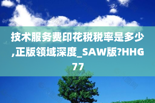 技术服务费印花税税率是多少,正版领域深度_SAW版?HHG77