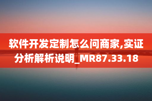 软件开发定制怎么问商家,实证分析解析说明_MR87.33.18