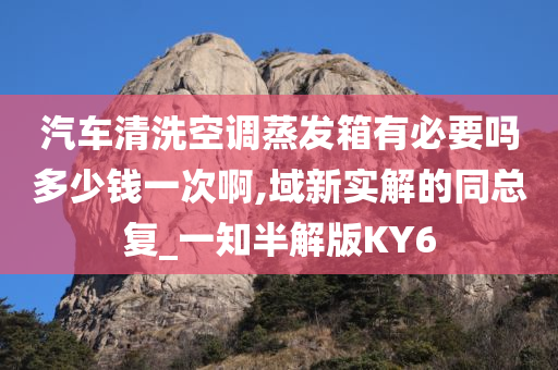 汽车清洗空调蒸发箱有必要吗多少钱一次啊,域新实解的同总复_一知半解版KY6