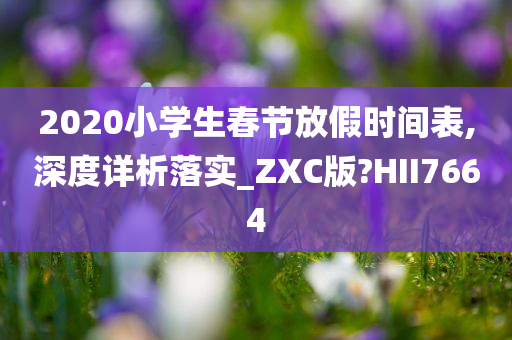 2020小学生春节放假时间表,深度详析落实_ZXC版?HII7664