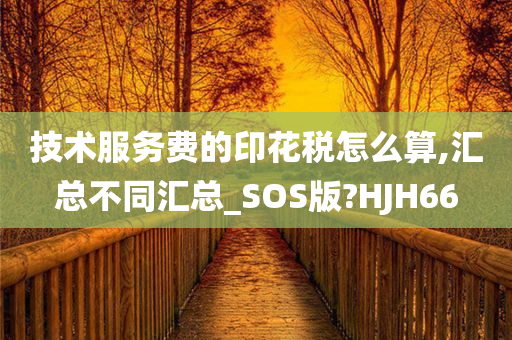 技术服务费的印花税怎么算,汇总不同汇总_SOS版?HJH66