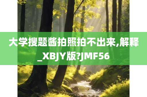 大学搜题酱拍照拍不出来,解释_XBJY版?JMF56