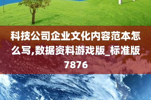 科技公司企业文化内容范本怎么写,数据资料游戏版_标准版7876