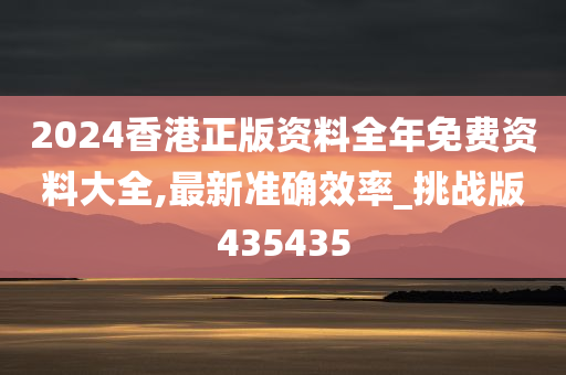 2024香港正版资料全年免费资料大全,最新准确效率_挑战版435435