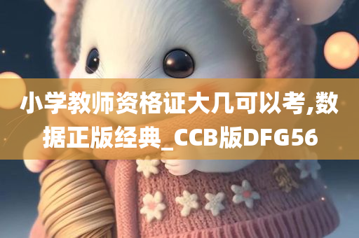 小学教师资格证大几可以考,数据正版经典_CCB版DFG56