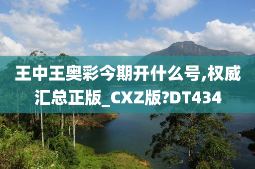 王中王奥彩今期开什么号,权威汇总正版_CXZ版?DT434