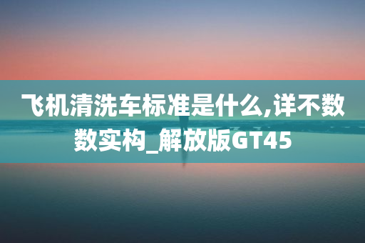 飞机清洗车标准是什么,详不数数实构_解放版GT45