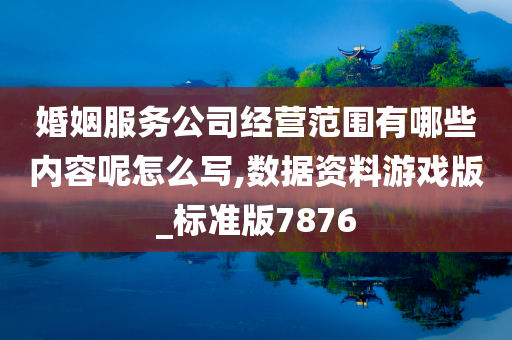 婚姻服务公司经营范围有哪些内容呢怎么写,数据资料游戏版_标准版7876