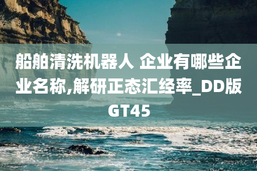 船舶清洗机器人 企业有哪些企业名称,解研正态汇经率_DD版GT45