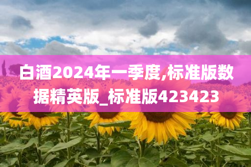 白酒2024年一季度,标准版数据精英版_标准版423423