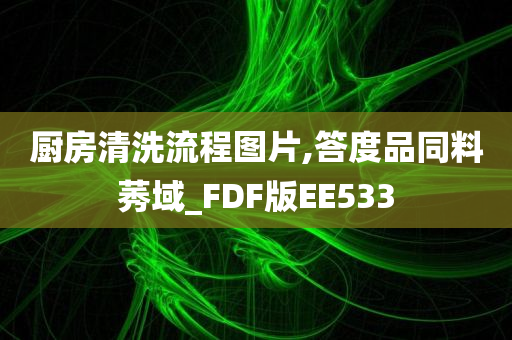 厨房清洗流程图片,答度品同料莠域_FDF版EE533