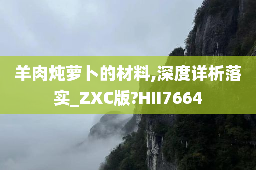 羊肉炖萝卜的材料,深度详析落实_ZXC版?HII7664