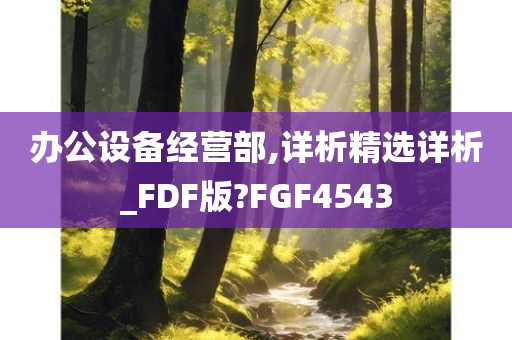 办公设备经营部,详析精选详析_FDF版?FGF4543