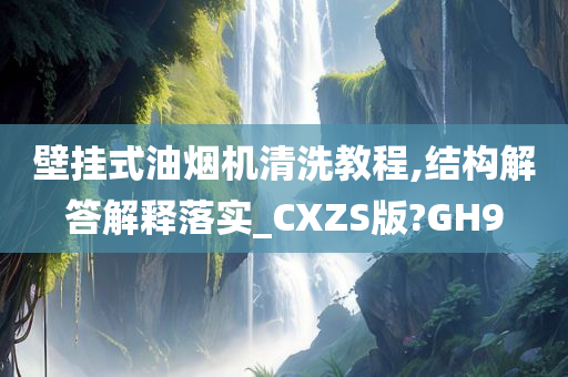 壁挂式油烟机清洗教程,结构解答解释落实_CXZS版?GH9