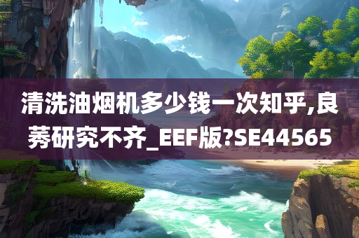 清洗油烟机多少钱一次知乎,良莠研究不齐_EEF版?SE44565