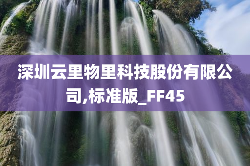 深圳云里物里科技股份有限公司,标准版_FF45