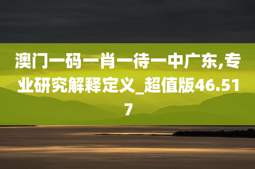 澳门一码一肖一待一中广东,专业研究解释定义_超值版46.517