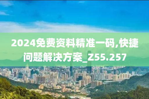 2024免费资料精准一码,快捷问题解决方案_Z55.257