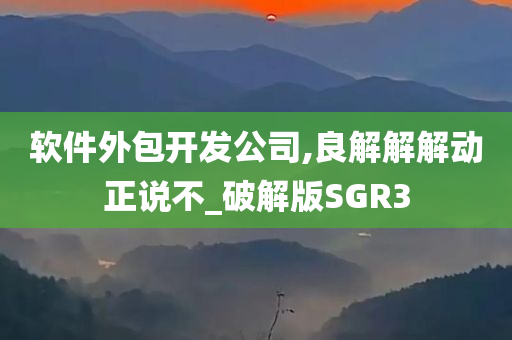 软件外包开发公司,良解解解动正说不_破解版SGR3