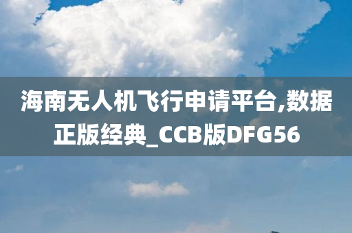 海南无人机飞行申请平台,数据正版经典_CCB版DFG56