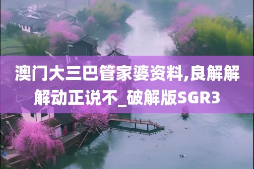 澳门大三巴管家婆资料,良解解解动正说不_破解版SGR3