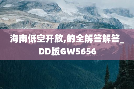 海南低空开放,的全解答解答_DD版GW5656