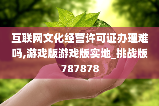 互联网文化经营许可证办理难吗,游戏版游戏版实地_挑战版787878