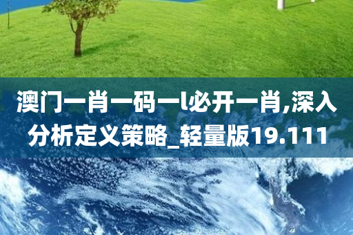 澳门一肖一码一l必开一肖,深入分析定义策略_轻量版19.111