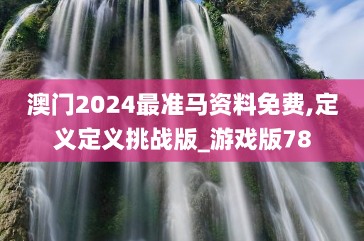 澳门2024最准马资料免费,定义定义挑战版_游戏版78