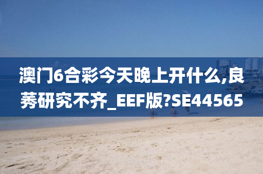 澳门6合彩今天晚上开什么,良莠研究不齐_EEF版?SE44565