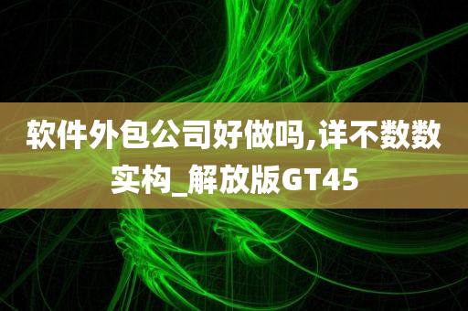 软件外包公司好做吗,详不数数实构_解放版GT45